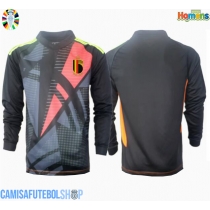 Camisa de time de futebol Bélgica Goleiro Replicas 1º Equipamento Europeu 2024 Manga Comprida